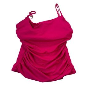 Miraclesuit‎ Blue Ruched Slimming Tankini Top
 pink 12DD